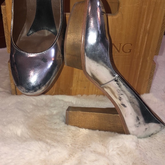 Marni for H & M metallic platform shoes. - Picture 4 of 11